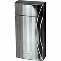 Caseti Naxos Single Jet Flame Cigar Lighter - Chrome Lines I CAL258BKL